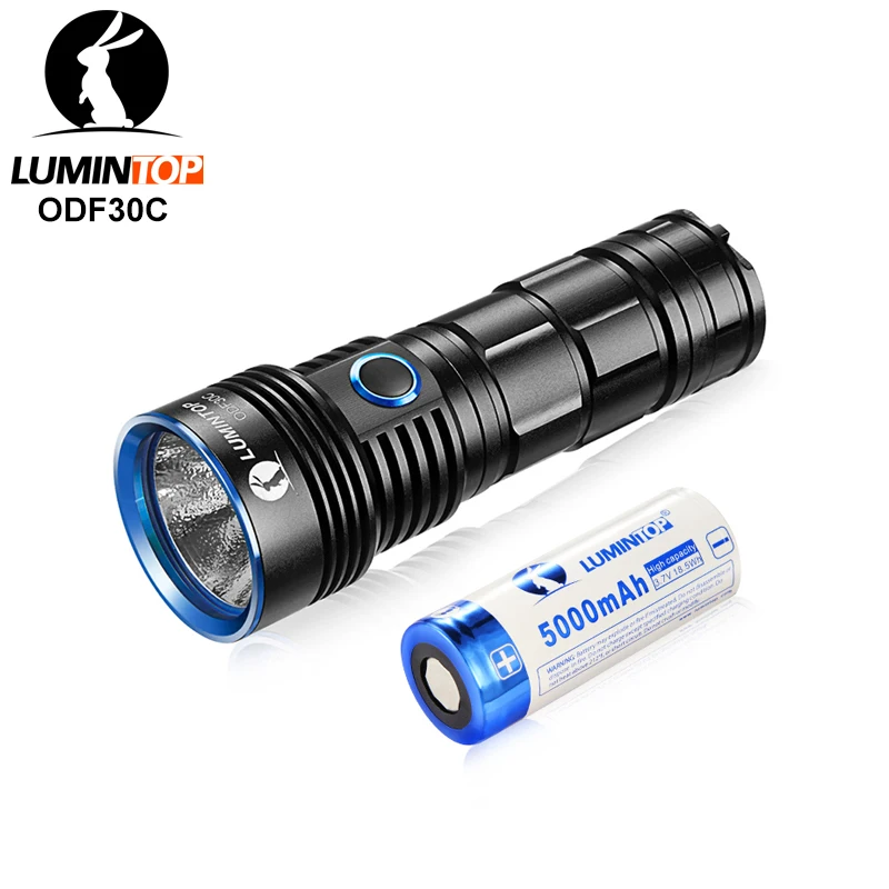 LUMINTOP Rechargeable High Intensity Flashlight ODF30C Floodlight Design Max 3500 Lumens IP68 Waterproof for Hiking ,Ride LUMINTOP Rechargeable High Intensity Flashlight ODF30C Floodlight Design Max 3500 Lumens IP68 Waterproof for Hiking ,Ride