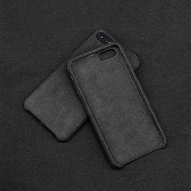 Чехол для iPhone 7, 8 plus, X, XS, Max, XR, Роскошный итальянский замшевый тканевый чехол, пуховый кожаный чехол, слой премиум-класса для телефона