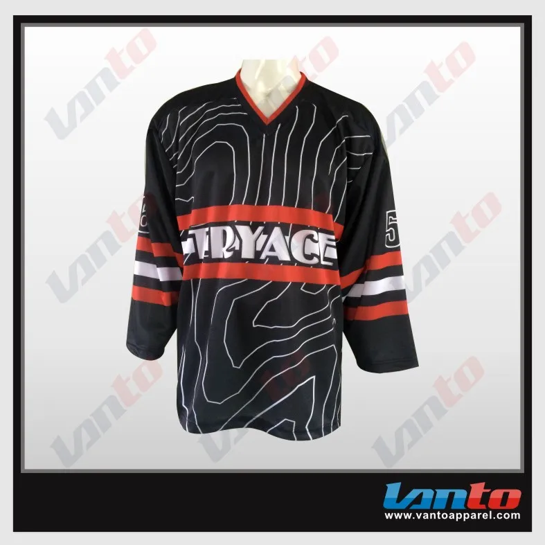 Custom made full dye sublimation printing team roller hockey jersey