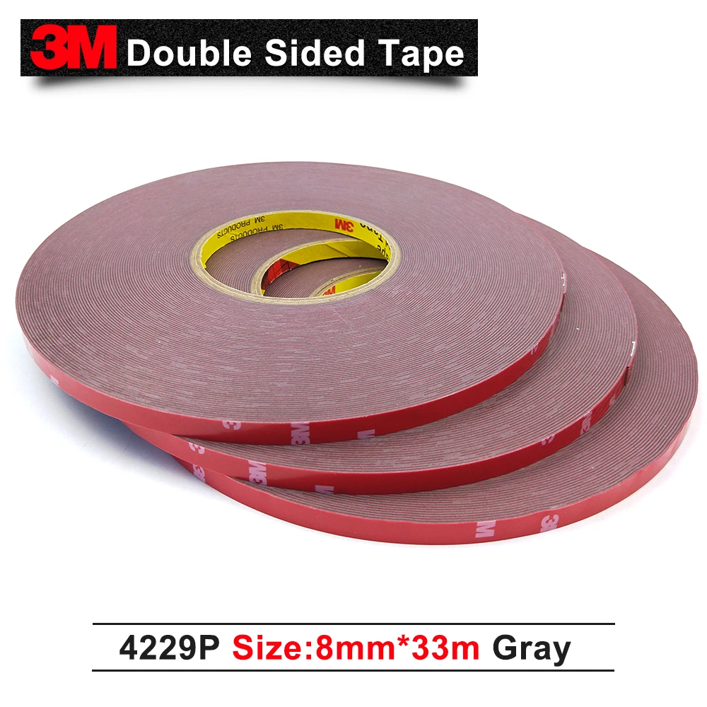 

3M 4229P Auto double sided acrylic adhesive foam tape/high sticky auto foam tape/waterproof tape/resistant UV light/ 8mm*33M