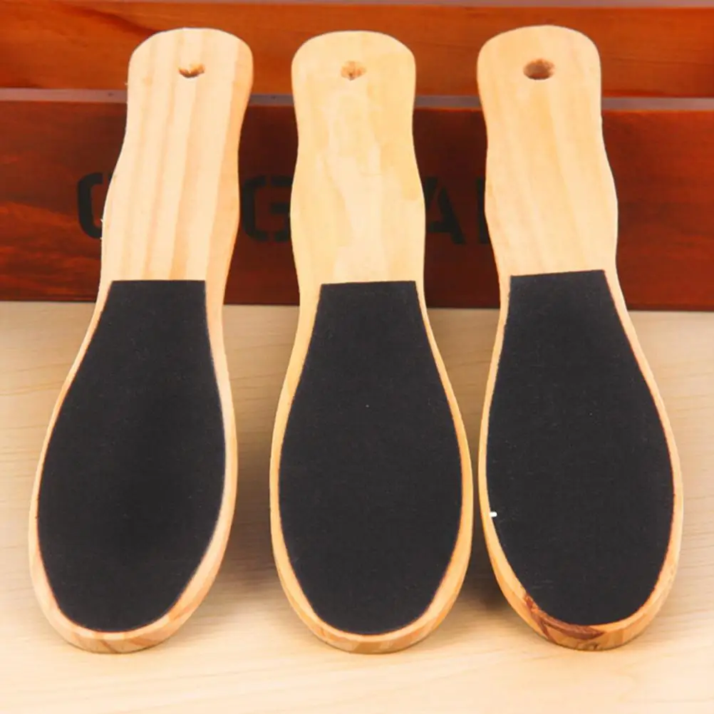 

Wooden Foot Rasp Double Sided Foot File Callus Remover Professional Files Pedicure Grater to Smooth Hard Coarse Dry Tough Skin