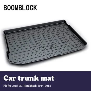 

BOOMBLOCK Car Special Trunk Floor Foot Mat Pad Non-slip Dustproof Interior Accessories For Audi A3 Hatchback 2018 2017 2016-2014