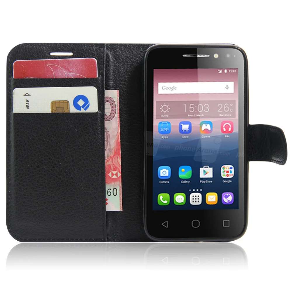 Лидер продаж чехол кошелек из искусственной кожи для Alcatel One Touch 4034D Pixi 4 0 защитный