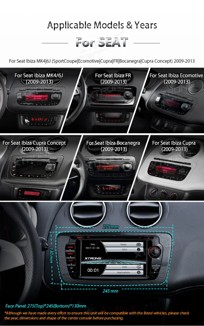 Discount 7" HD Car Radio DVD Player GPS Navigation For Seat Ibiza MK4 6J SportCoupe Ecomotive Cupra FR Bocanegra Cupra Concept 2009-2013 2 Discount 7" HD Car Radio DVD Player GPS Navigation For Seat Ibiza MK4 6J SportCoupe Ecomotive Cupra FR Bocanegra Cupra Concept 2009-2013 2