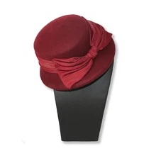 Женская винтажная шерстяная шляпа-010/шерстяные мягкие шляпы/ модные дизайнерские шляпы и кепки/осенние и зимние шерстяные шапки для женщин