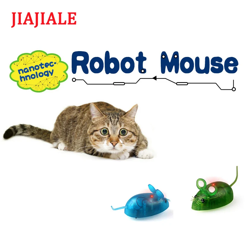 

Nanotec-hnology robot mouse electric simulation in vibration crawling tricky toys pet cat's favorite children's party Unisex