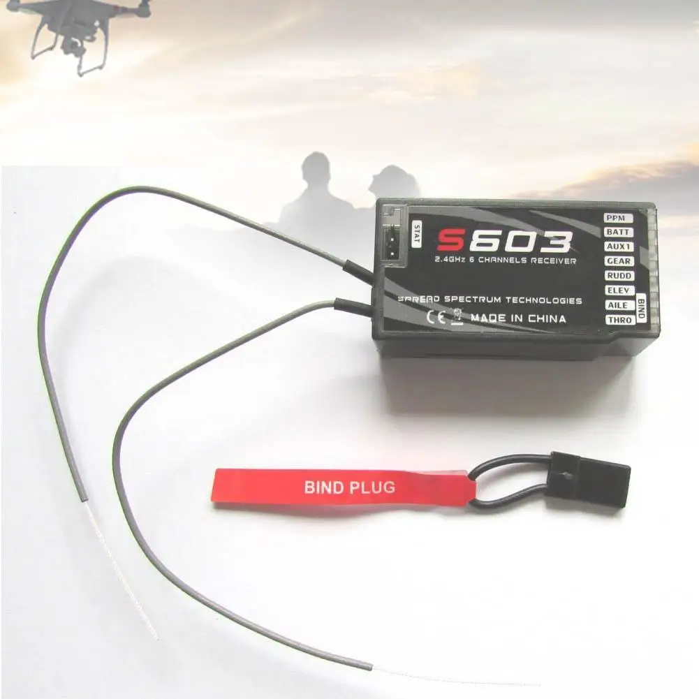 1x S603 Digital Spread Modulation 6CH Receiver For JR Dx7 RC Helicopter Plane A676