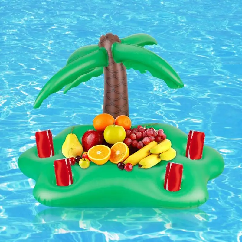 Summer Party Bucket Sun Umbrella Cup Holder Inflatable Pool Float Beer Drink Cooler Table Bar Tray Beach Swim Pool Accessories