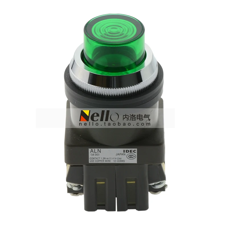 

[SA]Japan and the spring IDEC 30mm illuminated pushbutton switch ALN22211DNG self-resetting 24V 1NO1NC--3pcs/lot