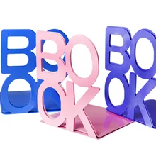 2 шт. книги алфавит в форме металлический конец книги Офис книжная полка Подставки для книг как книга Органайзер настольный из металла