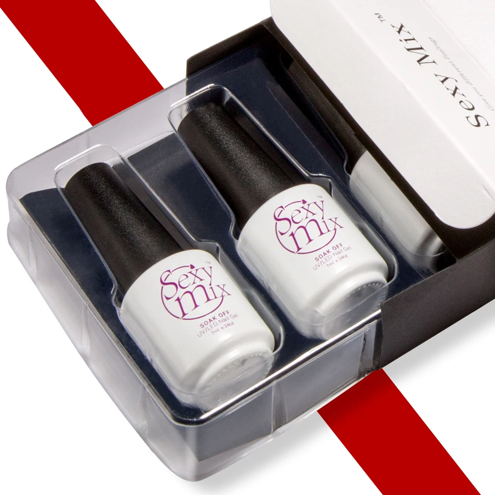 Sexy mix 6Pcs UV Nail Gel Liquid with Gift Box Set Nail Art Design Salon Gel Polish Soak off Manicure Lacquer Gel Varnishes Kits