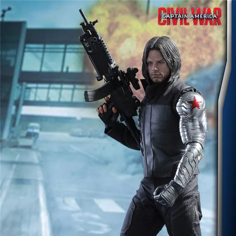 

30cm Captain America: Civil War Winter Soldier Bucky Barnes Action Figure Toys 1/6 Joints Movable Model Toys Collectors Edition