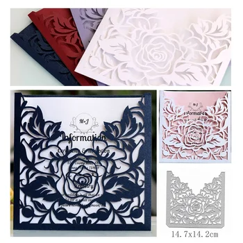 

Rose Border Dies New Cutting Die Scrapbooking Craft Metal Die Cut for DIY Paper Cards Making Valentine's Day Wedding Decorative
