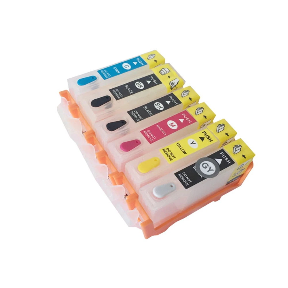

6 Colors Refillable Ink Cartridge for Canon PIXMA Printer MG7710 MG6810 MG5710 With ARC Chips for Canon PGI-170 CLI-171 170 171