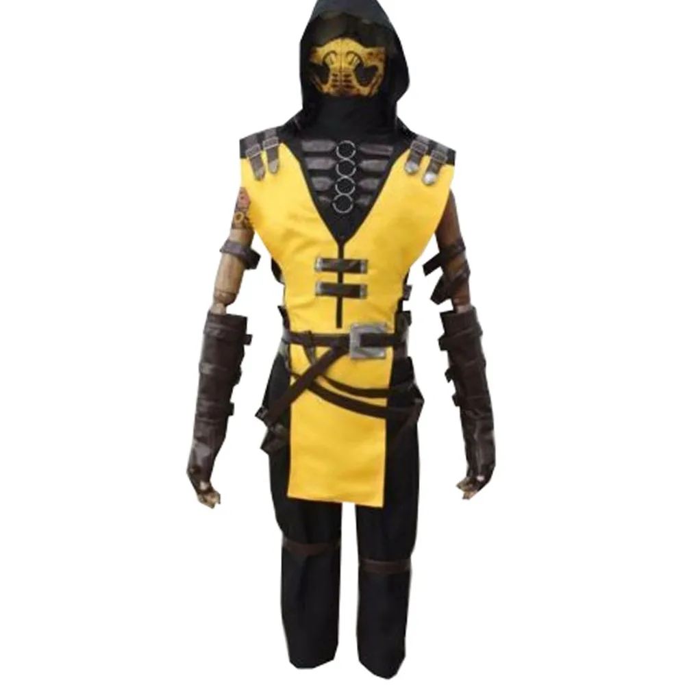 2018 игровой костюм для косплея Mortal Kombat X Scorpion Hanzo Hasashi полный взрослых наряд на