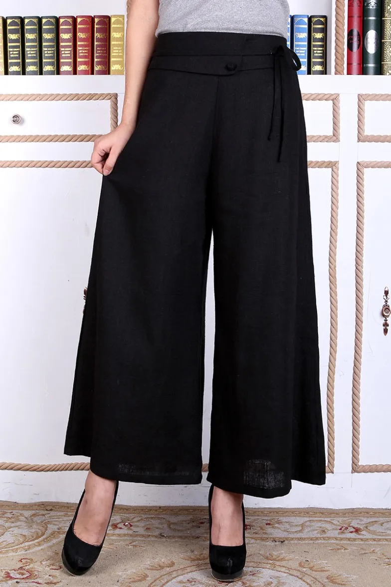 Shanghai Story wide leg pants tang suit for female trousers national ...