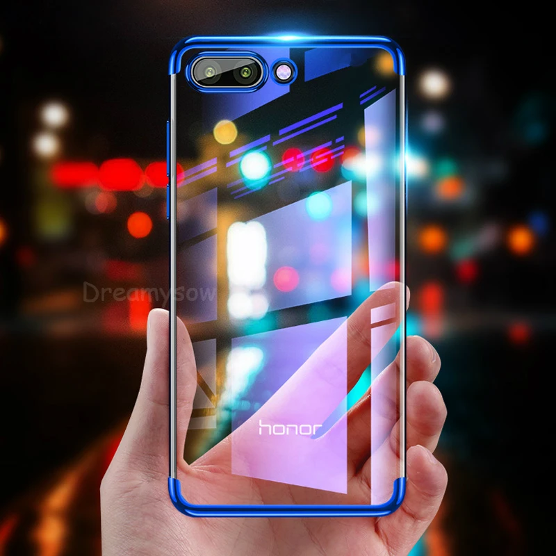 

Plating Silicone TPU Phone Case For Huawei Honor 8X Max 8C 9 8 10 Lite Y7 Y6 Y5 2019 Nova 4 3i P20 P30 Lite Clear Cover Honor 10