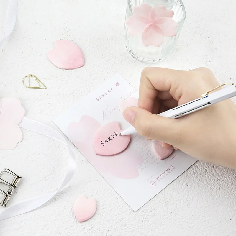

Creative Flower Leaves Memo Pad Kawaii Bookmark Paper Cute DIY Decoration Stickers For Girls School Supplies Korean Stationery