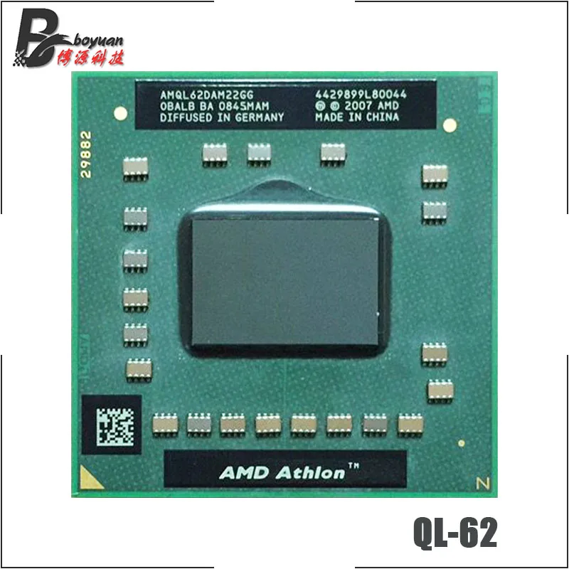 AMD Athlon 64X2 QL-62 QL 62 QL62 2,0 ГГц двухъядерный процессор с двойной резьбой AMQL62DAM22GG разъем S1