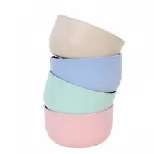 Plastic Noodle Bowl Eco-Friendly Wheat Straw Soup Fruit Rice Salad Bowl For Kids Dessert Tableware Food Container Gift 3