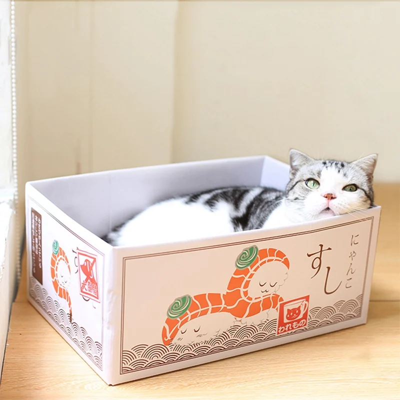 Милая игрушка для котов Когтеточка в японском стиле, игрушки для кошек, гофрированная интерактивная игра, игрушки для кошек, безопасные