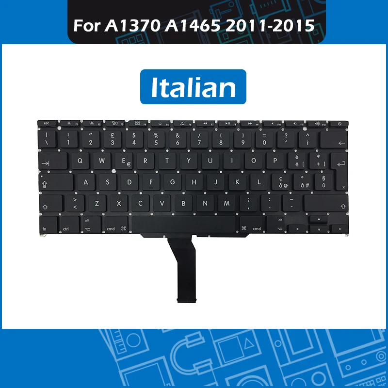 10pcs Lot A1370 A1465 Laptop Replacement Keyboard Italian Layout for font b Macbook b font Air