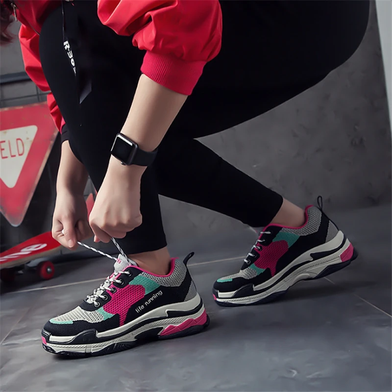 

New old shoes ins super fire flying woven women's shoes Korean version of the wild casual shoes with sports shoes womenCandy col