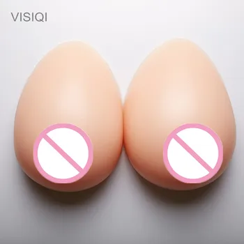 

VISIQI 1800g/pair 100% medical breast silicone to 42DD/44D/46C cup realistic breast and silicone breast forms for man user