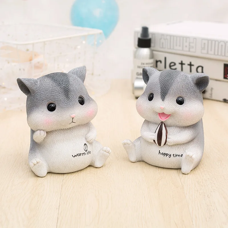

Soft Eva Plastic Hamster Piggy Bank Creative Cartoon Piggy Bank Furnishing Articles Props Gift Cute Doll Room
