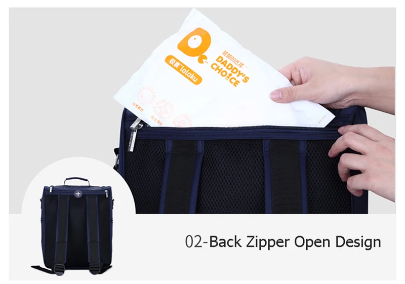 Baby Diaper Bag 4 PcsSet Waterproof Toddler Nappy Bags Multifunction Mummy Baby Care Milk Bottle Insulation Backpack BB6033 (4)