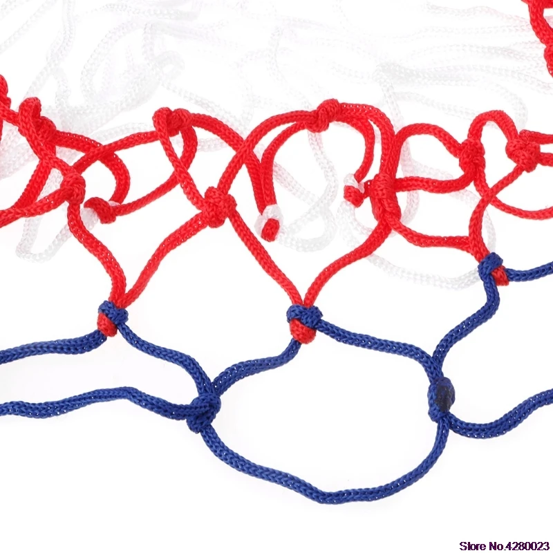 Новинка 2019 года Универсальный 5 мм красный, белый синий Баскетбол Чистая нейлон обруч сетка для попадания мячом сетки