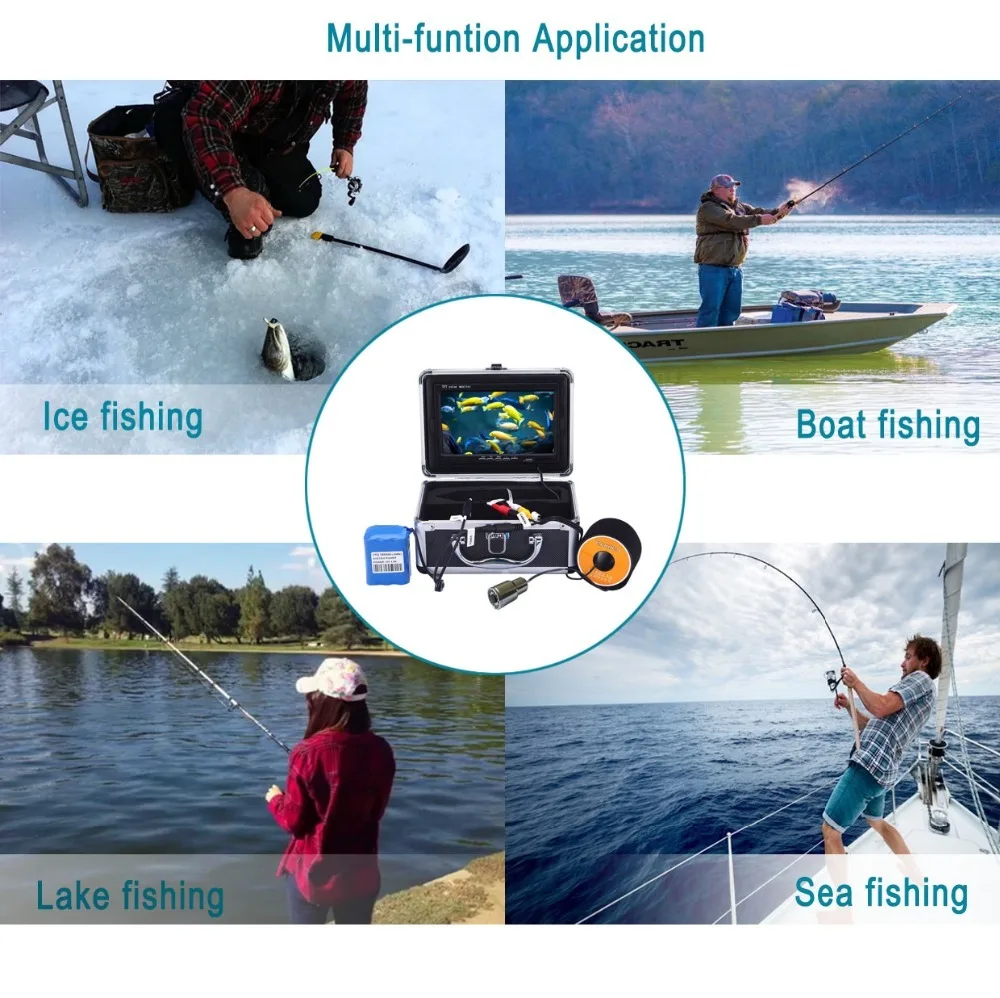 Edição de Gravação de Câmera Câmera de Vídeo Subaquática de Pesca com 12 Inventor dos Peixes 7 Syanspan Ip68 hd de Vídeo 1000tvl Pcs Ir e branco Leds Infravermelhos 22 Cheap Localizadores de peixe