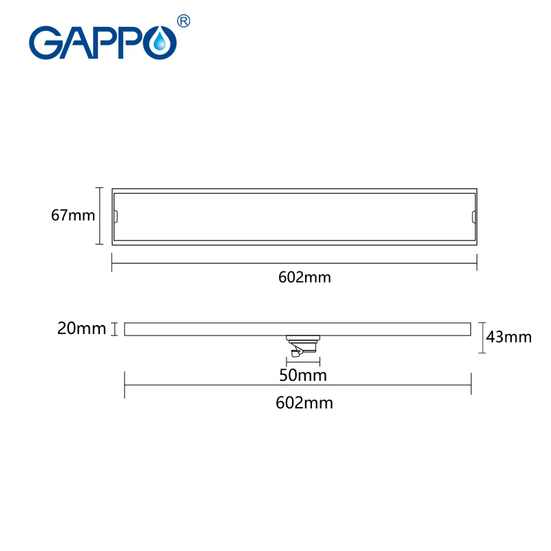 GAPPO Drains stainless steel bathroom shower floor cover drainers bath Floor Drains anti-odor Square shower room                