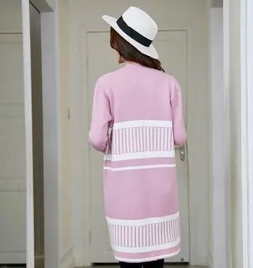 

Fashion Block Color Maternity Wear Cardigans Korean Autumn Winter Thickening Knit Pregnancy Clothes for Pregnant Women SZ6909