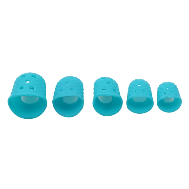 15Pcs Silicone Finger sleeve Slip Anti-scalding Needle Flip Book Money Playing Piano Thimble Tip Hollowed Out Breathable Freely 