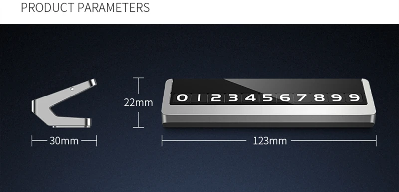 Металлическая автомобильная парковочная номерная табличка, универсальный скрытый Автомобильный знак временной остановки для мобильного телефона(не пластик