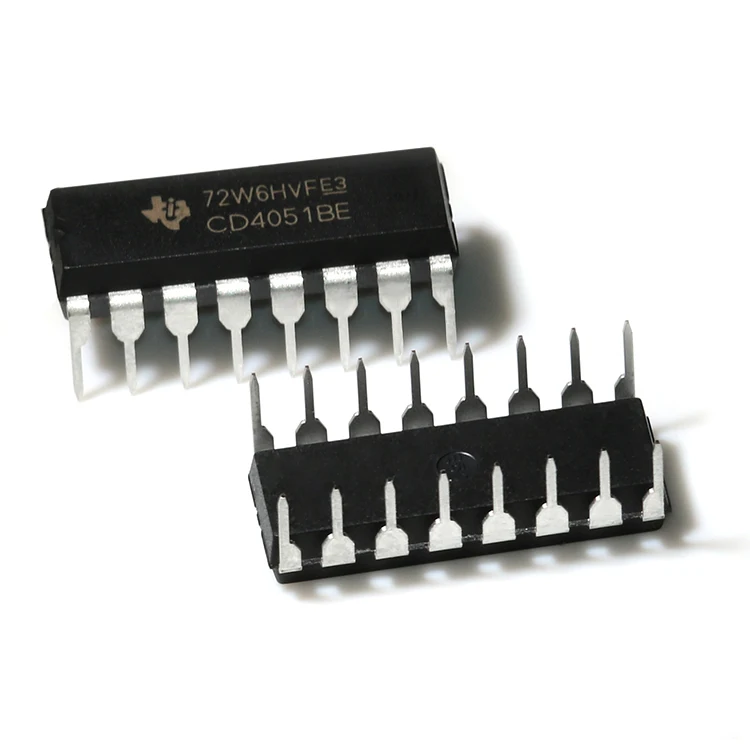 Мультиплексный переключатель IC CD4051BE PDIP-16 Оригинал восемь выбранных один