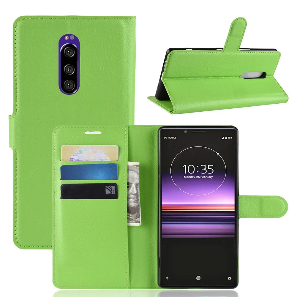 Для sony Xperia 1 бумажник PU Флип кожаный чехол для sony Xperia1 J8110 J8170 J9110
