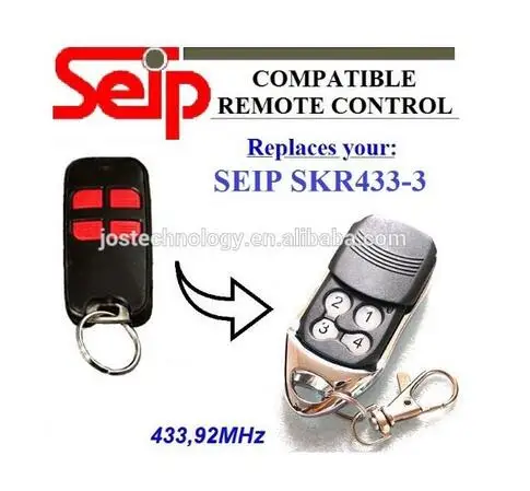 SEIP SKR433-3 replacement 433,92mhz remote control rolling code DHL free shipping 20pcs seip skrj433 replacement 433mhz remote control dhl free shipping