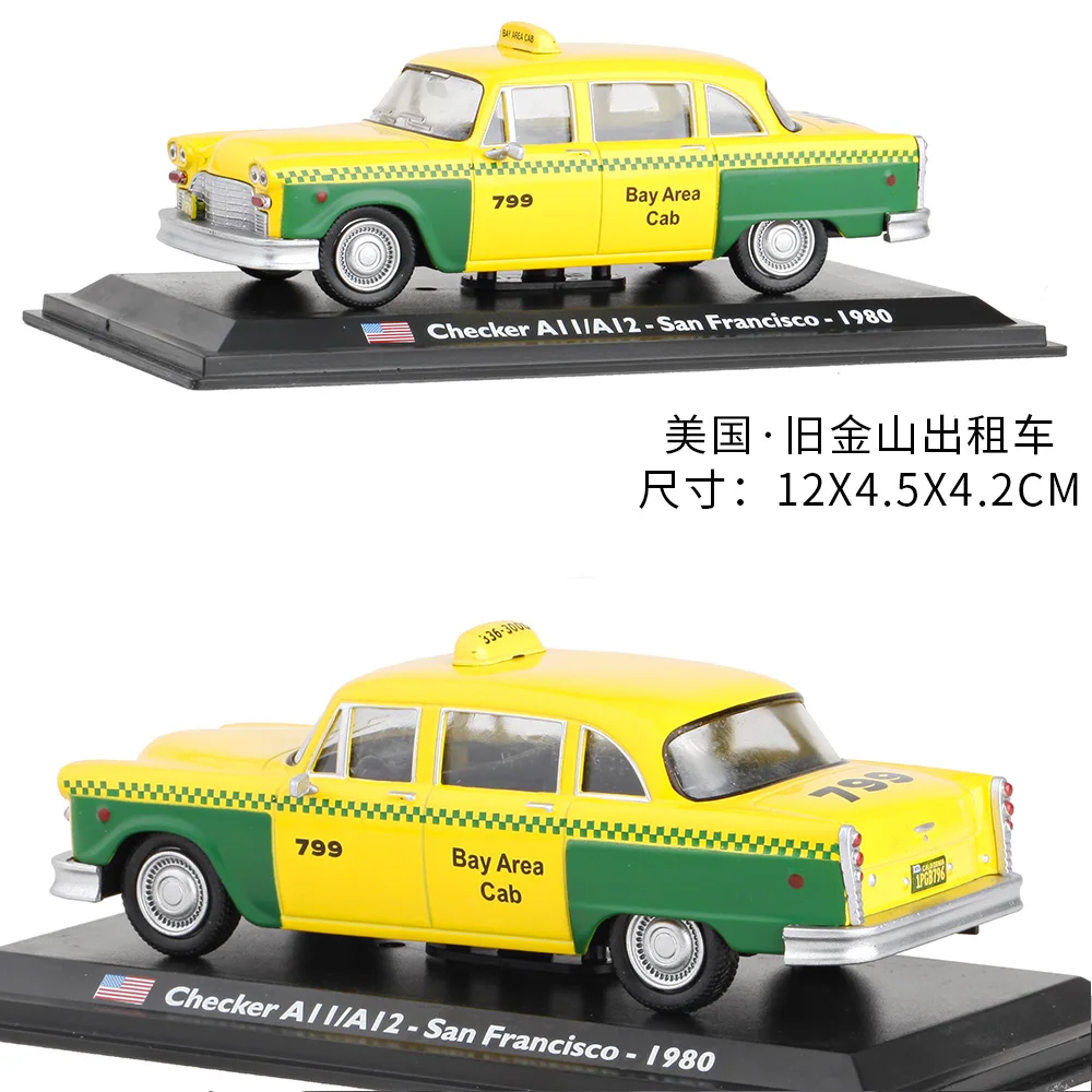 Масштаб 1:43 allloy Ретро такси, коллекционные модели автомобилей, мировые Ford, Renault, fiat classic такси, оптом - Цвет: 4