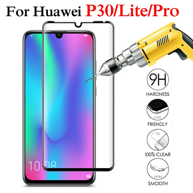 

Protective glass on for huawei P30 Lite Pro P smart Plus 2019 30 screen protector huawai huavei p30plus light p30lite full cover