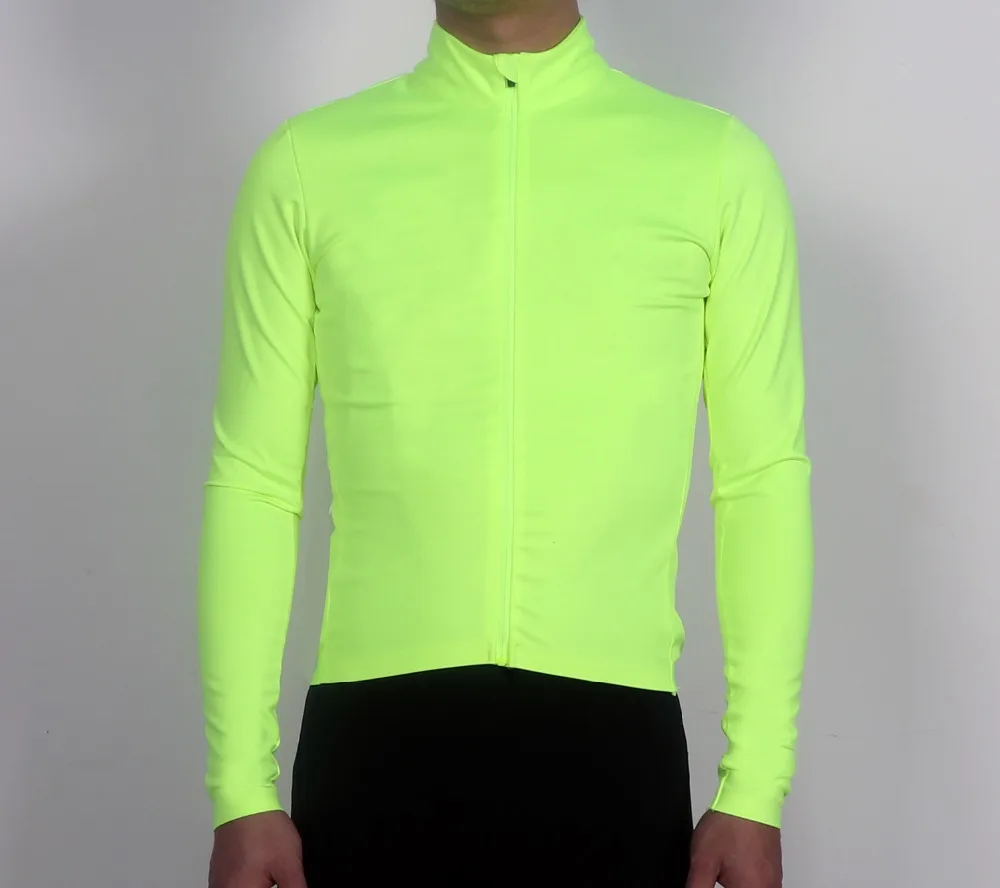 

SPEXCEL New Fluorescent green 3 layer fabric pro team Windproof and rain protection Cycling Jersey long sleeve cycling jacket