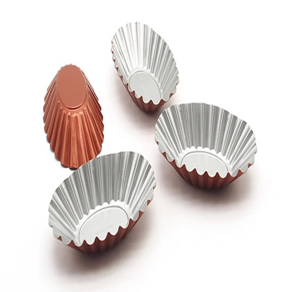 2Pcs Large Lace Oval Egg Tart Mold High Quality Cake Tools Bakeware Tarts Mold Cake Mold Cup