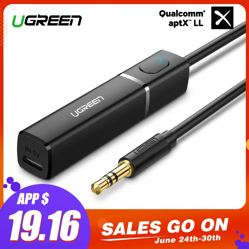 Ugreen Bluetooth Transmitter 4.2 TV Headphone PC APTX 3.5mm Aux SPDIF 3.5 Jack Adapter Optical Audio Music Bluetooth Transmitter