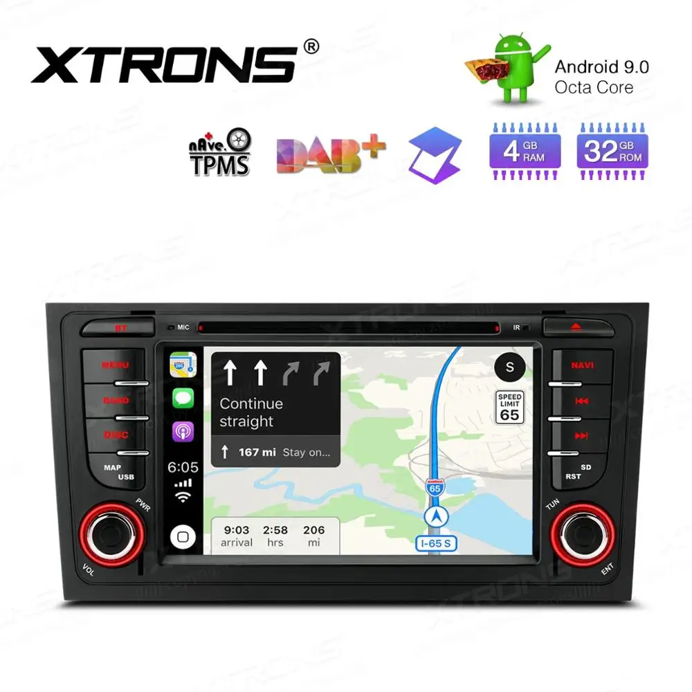 " Android 9,0 автомобильный DVD мультимедиа gps радио для Audi A4 2000-2008 S4 2003-2008 RS4 2002-2008 функция воспроизведения автомобиля Поддержка Wi-Fi BT