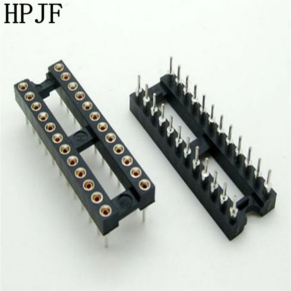 10PCS 24 Pin Round DIP IC Socket Adapter Narrow 24Pin Pitch 2.54mm