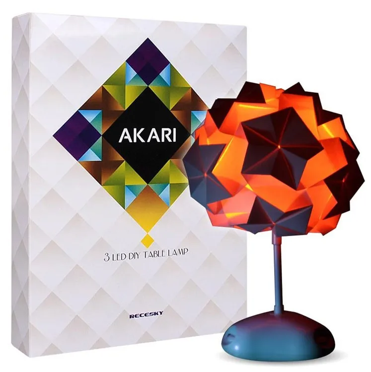 Взрослый Наука DIY Красочные оригами лампа LED двойной режим питания отправить друзьям друзья подруга Новый год подарок