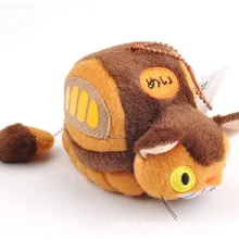 12 см аниме Мой сосед Тоторо Кот печатных мультфильм плюшевые мягкие с наполнением игрушка стрейч Мини Kawaii Плюшевые путешествия подвеска на рюкзак Кукла