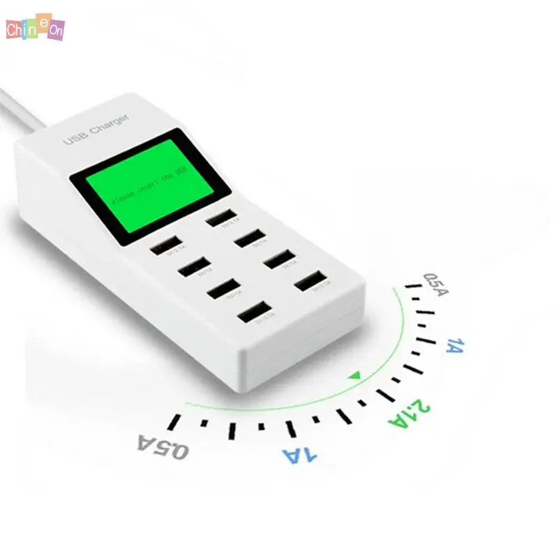8 USB порт Универсальный США/ЕС/Великобритания штекер Путешествия AC гнездо адаптера питания настенное зарядное устройство для сотовых телефонов планшета MP4