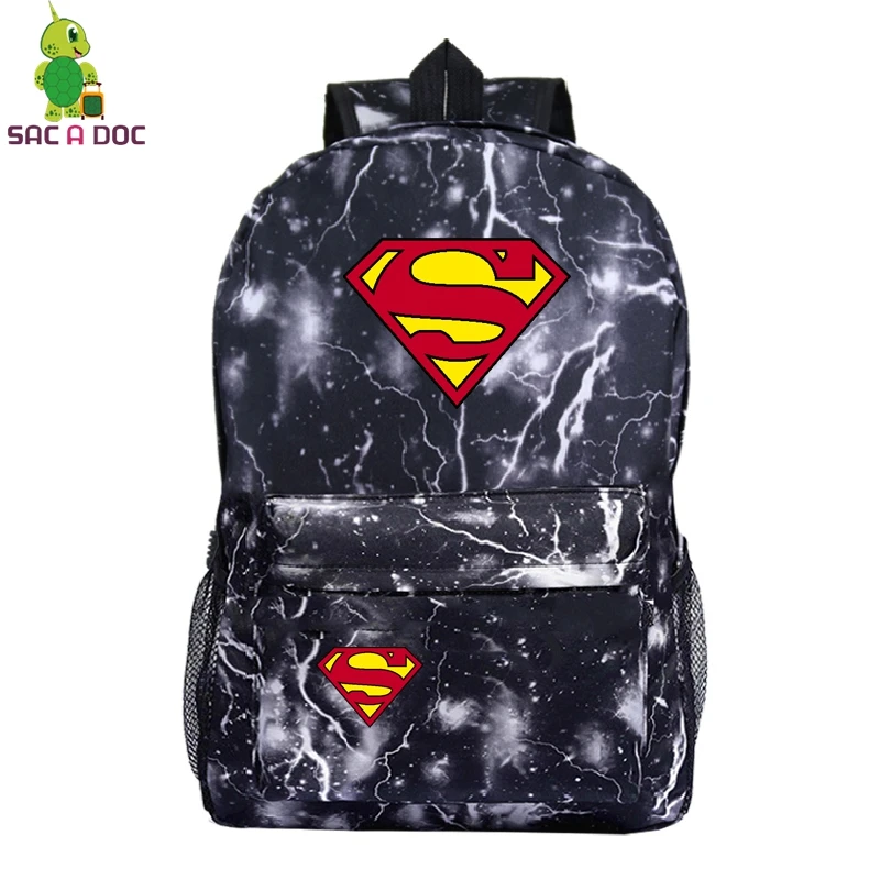 

Cheap Women Back Bag Superman Prints Teenage Girl School Bags Laptop Backpack Mochilas Mujer 2019 Travel Back Pack Canvas Rugzak